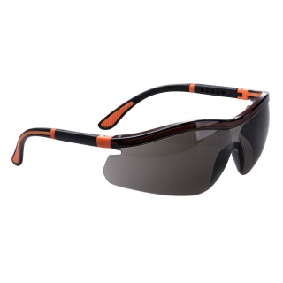 Portwest PS34SKR Neon Safety Spectacle with Adjustable Arm Length Smoke